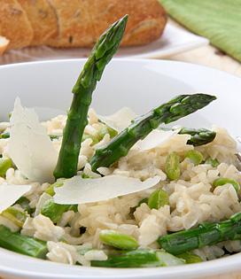 Recette de Risotto aux légumes de printemps