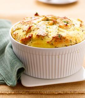 Recette de Soufflé au poulet, moutarde à l’ancienne et estragon frais