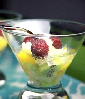 Recette de Soupe de fruits exotiques au champagne