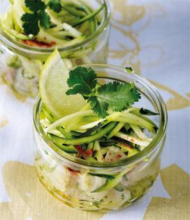 Recette de Tartare de cabillaud aux courgettes râpées