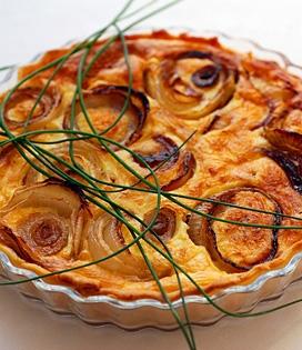 Recette de Tarte à la cancoillotte et aux oignons