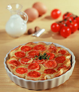 Recette de Tarte au Gorgonzola et aux tomates cerises