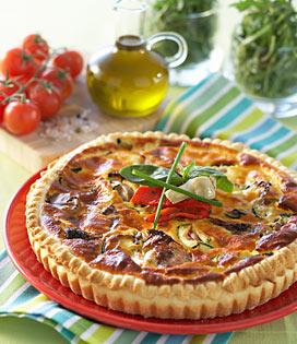 Recette de Tarte aux légumes du soleil et ricotta au basilic