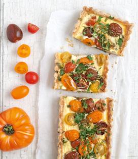 Recette de Tarte aux tomates multicolores