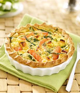 Recette de Tarte saumon épinards et chèvre