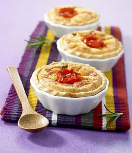 Recette de Tartelettes aux légumes du soleil et Salakis