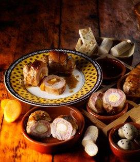 Recette de Trio de paupiettes surprise aux oeufs de caille, chèvre, abricots et nougat