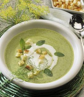 Recette de Velouté de courgettes ail et fines herbes