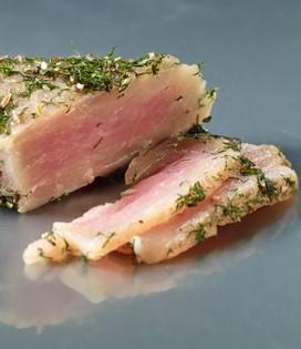 Recette de Verrines de veau façon Gravelax fromage frais et baies polaires