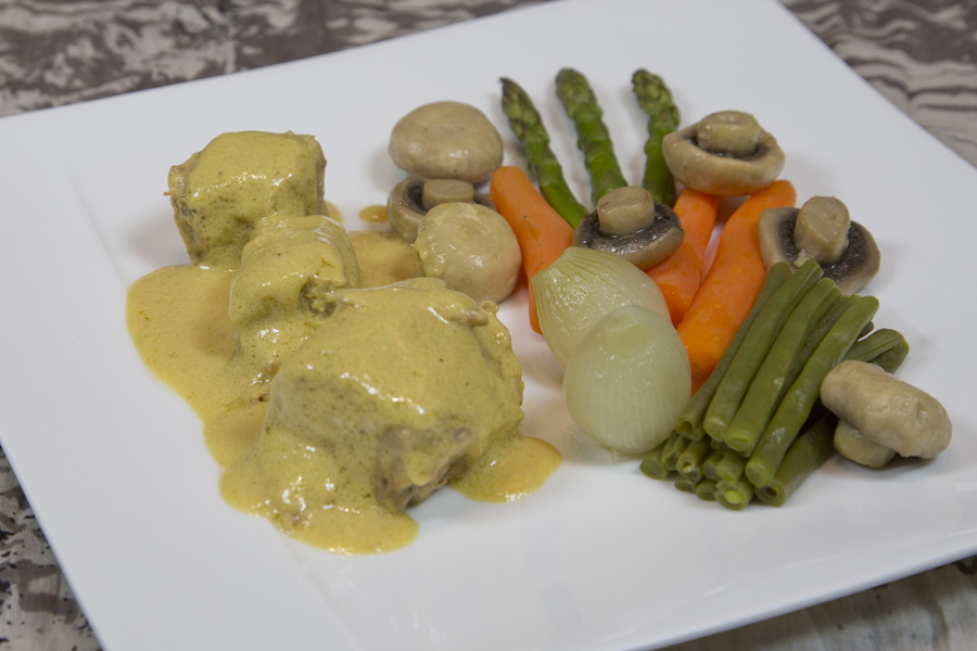 Recette de Blanquette de veau et légumes croquants