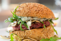 Burgers au roquefort et champignons