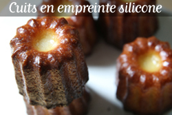 Cannelés bordelais cuits en empreintes silicone