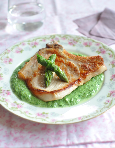 Recette de Veau à la crème d'asperge