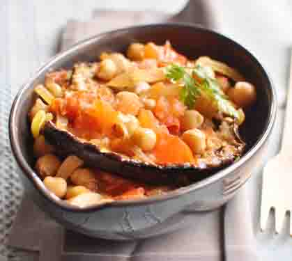 Recette de Fondue d'Aubergine aux pois chiches