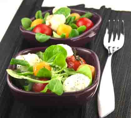 Recette de Billes de melon, mozzarella et tomates