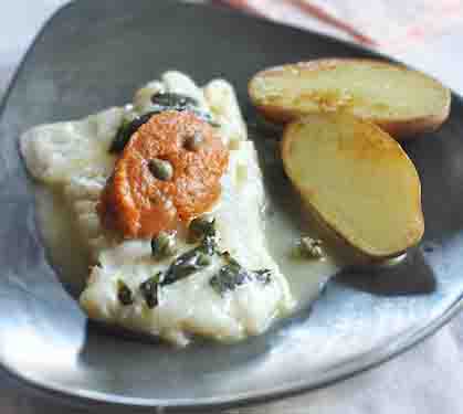 Recette de Blanc de barbue, chutney de tomates aux câpres