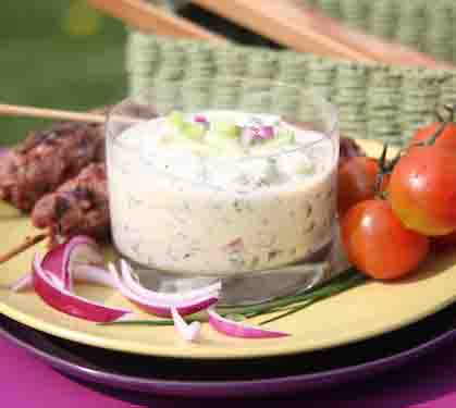 Recette de Brochettes kefta et sauce fraicheur au yaourt