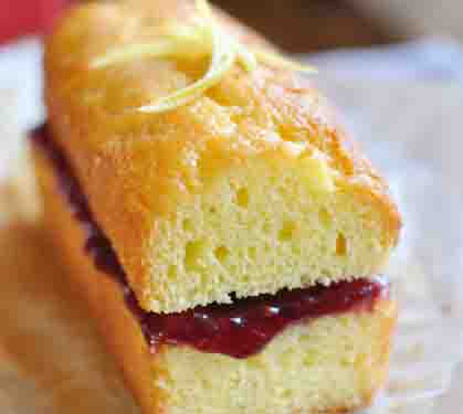 Recette de Cake au citron fourré à la marmelade