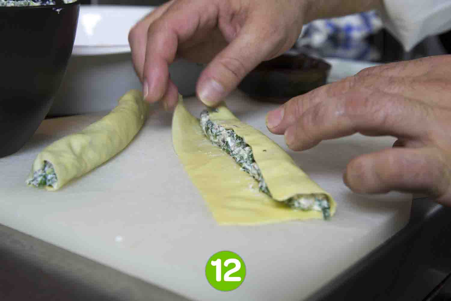 Recette de Cannellonis aux épinards, champignons et mozzarella