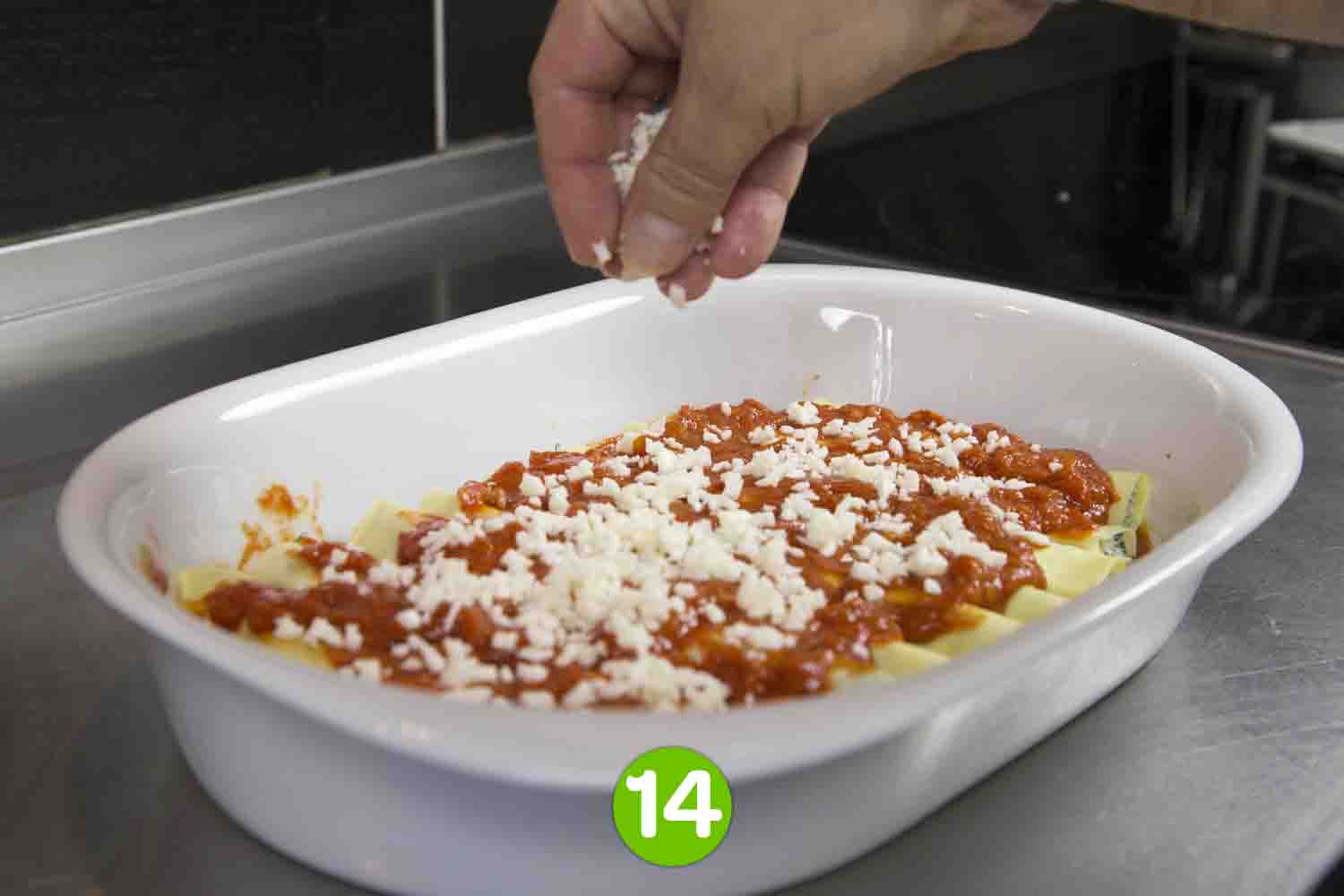 Recette de Cannellonis aux épinards, champignons et mozzarella