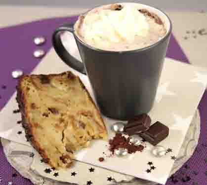 Recette de Chocolat chaud viennois et son pudding