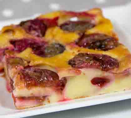 Recette de Clafoutis aux quetsches 