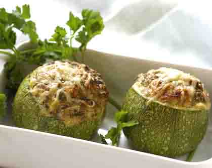 Recette de Courgettes farcies aux 3 fromages