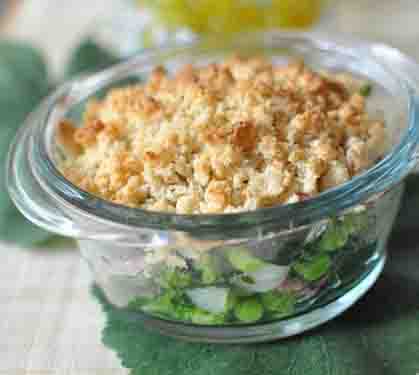 Recette de Crumble aux légumes verts