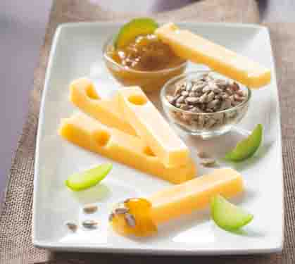 Recette de Emmental Grand Affiné et confiture de Reine-Claude