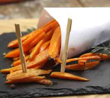 Recette de Frites de patates douces au beurre muscade