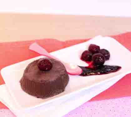 Recette de Fondant au chocolat et griottes