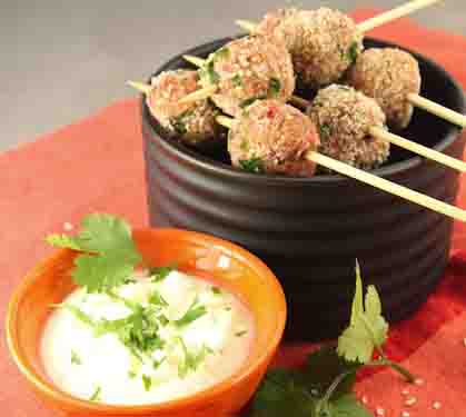 Recette de Fondue de boulettes de bœuf à la coriandre