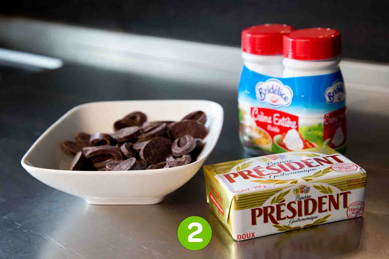 Recette de Ganache au chocolat noir
