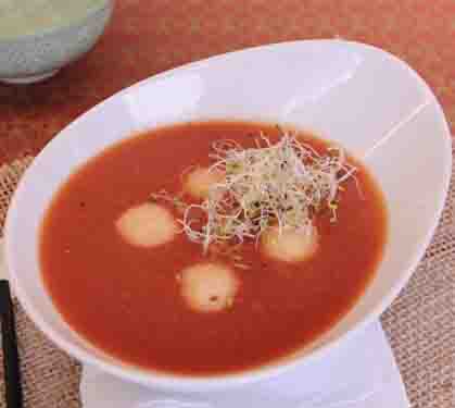 Recette de Gaspacho au fromage Plaisir Nature de Président