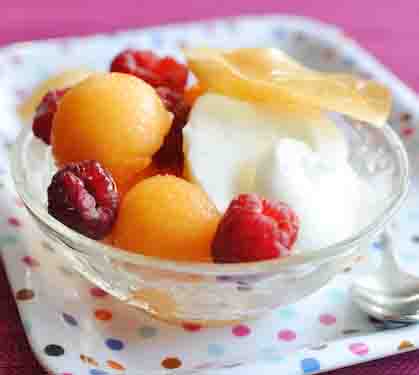 Recette de Giboulée de melon et lait glacé au chocolat