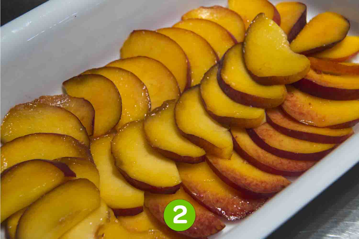 Recette de Gratin de pêches, myrtilles et abricots