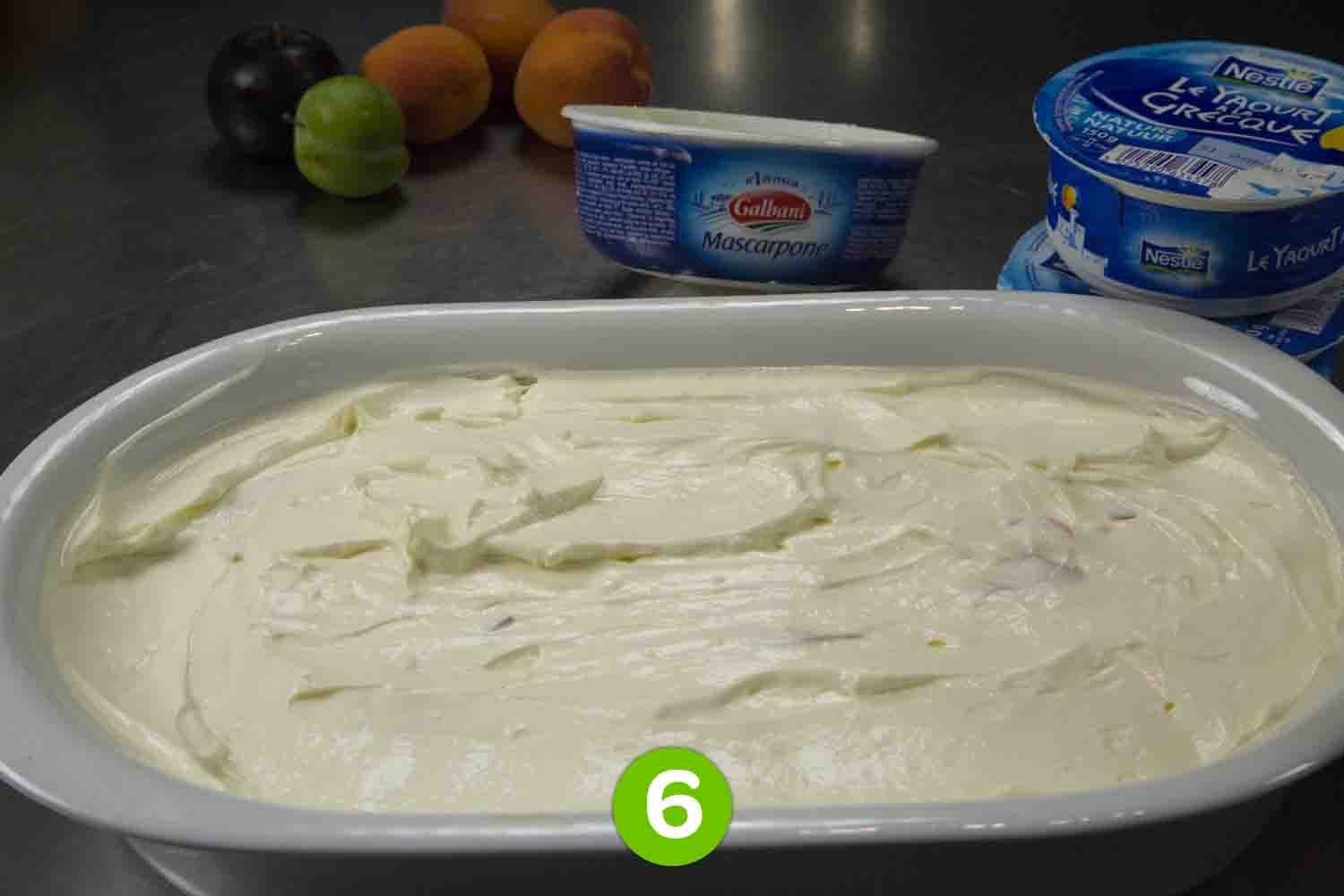 Recette de Gratin de pêches, myrtilles et abricots