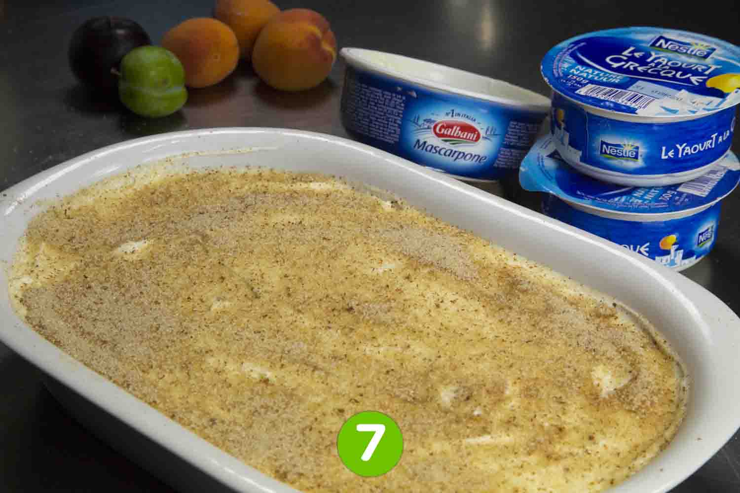 Recette de Gratin de pêches, myrtilles et abricots