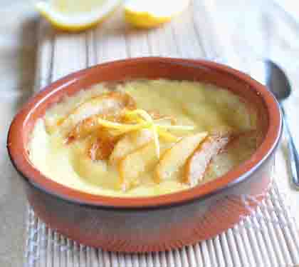 Recette de Gratin de golden, crème d'amandes au beurre de citron