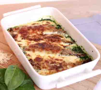 Recette de Gratin de sardines et épinards