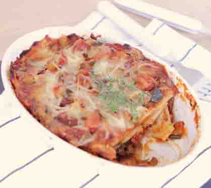 Recette de Lasagnes courgettes et poivrons