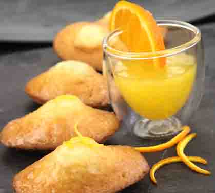 Recette de Madeleines à la fleur d’oranger, sauce citronnée