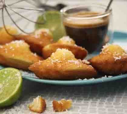 Recette de Madeleines à la noix de coco et au citron vert