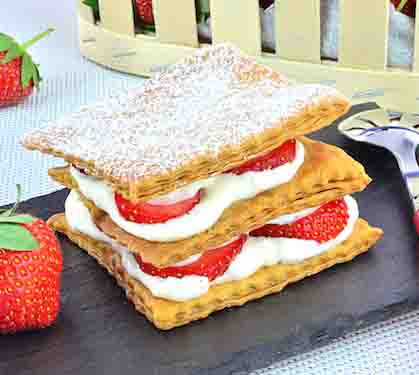 Recette de Mille-feuilles aux fraises