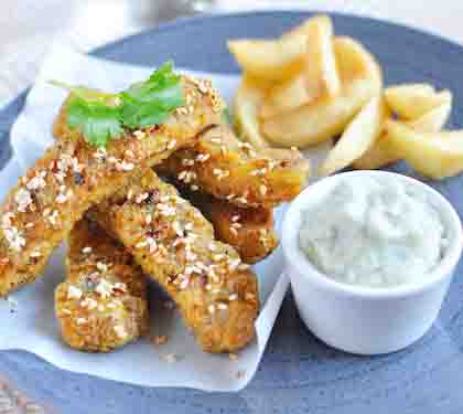 Recette de Nuggets de poulet et sauce au Roquefort 