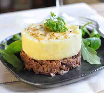 Recette de Parmentier de canard au céleri et Chaussée aux Moines