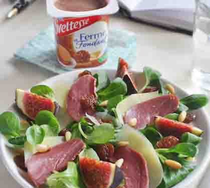 Recette de Menu : salade périgourdine + Sveltesse Saveur praliné façon Rocher