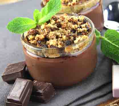 Recette de Petit crumble choco-menthe 