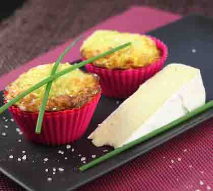 Recette de Petits flans de courgettes au brie Roitelet