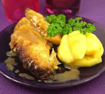 Recette de Poule au sirop de pommeau